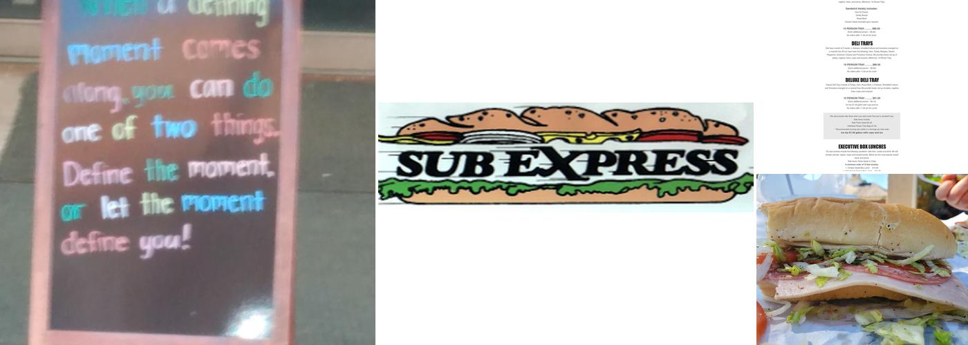 Sub Express Menu