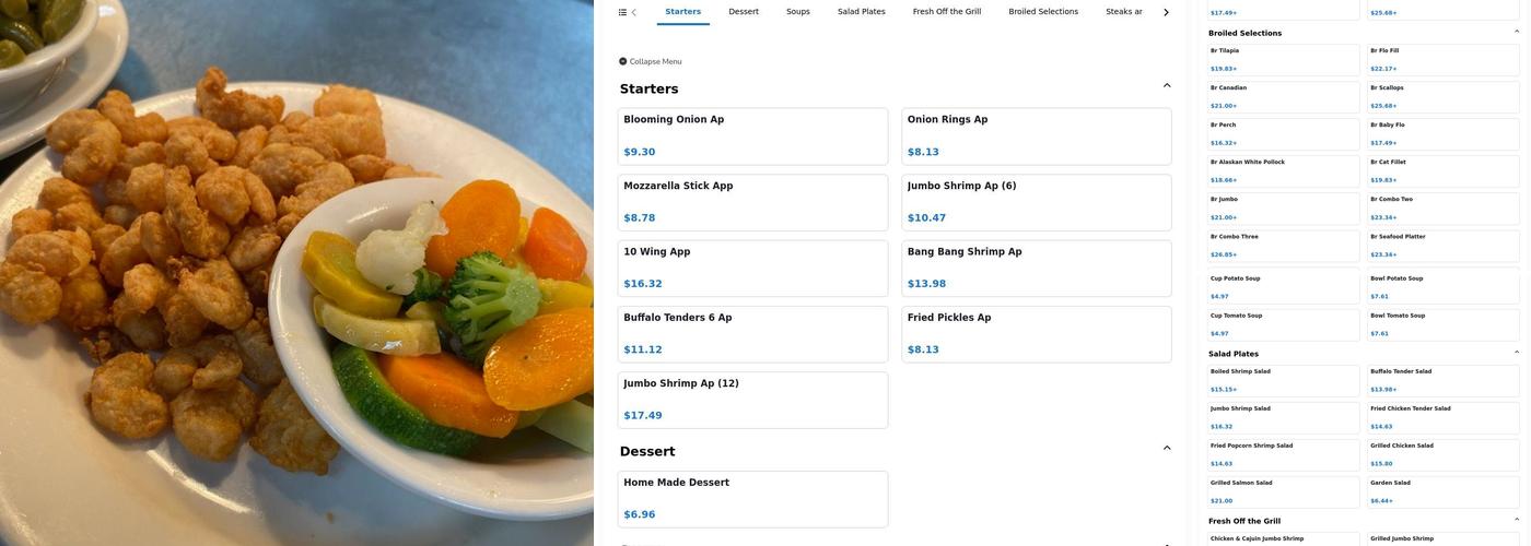 Captain's Galley Menu