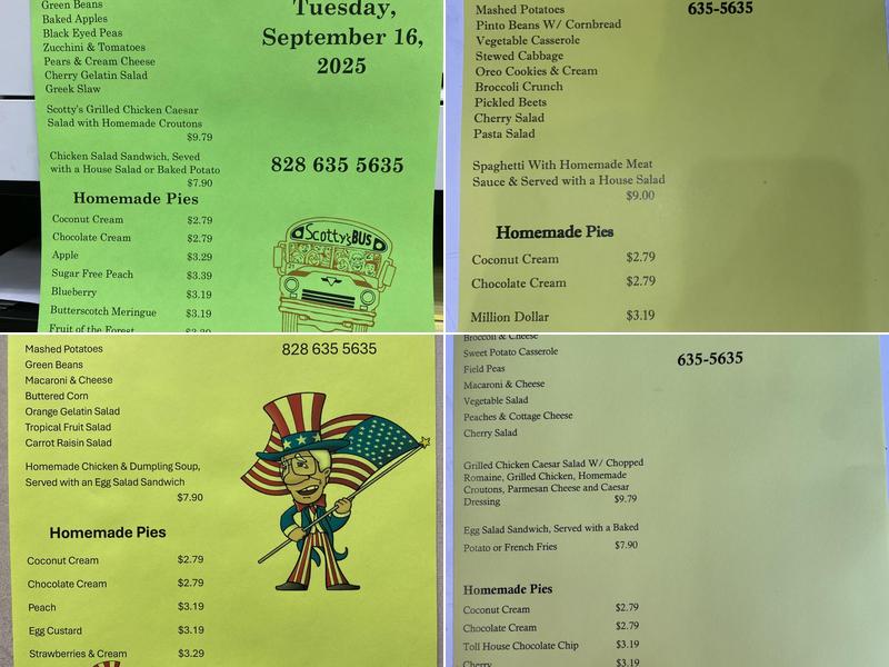 Scotty's Hometown Grill Menu