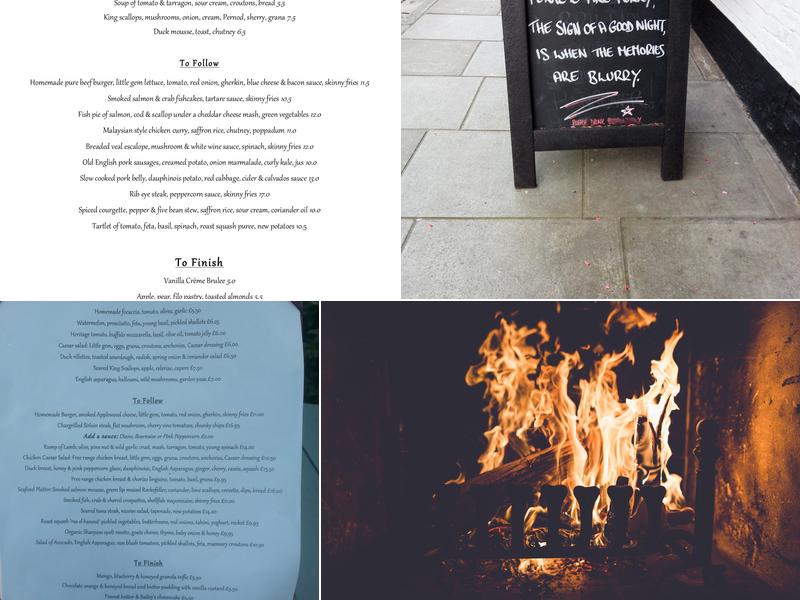 The New Inn Menu