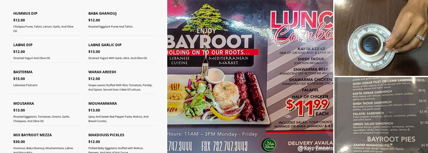 Bayroot Menu