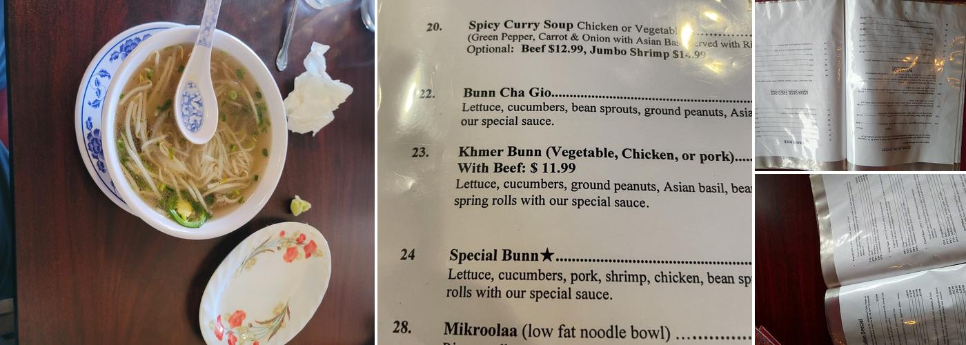 Phnom Penh Restaurant Menu