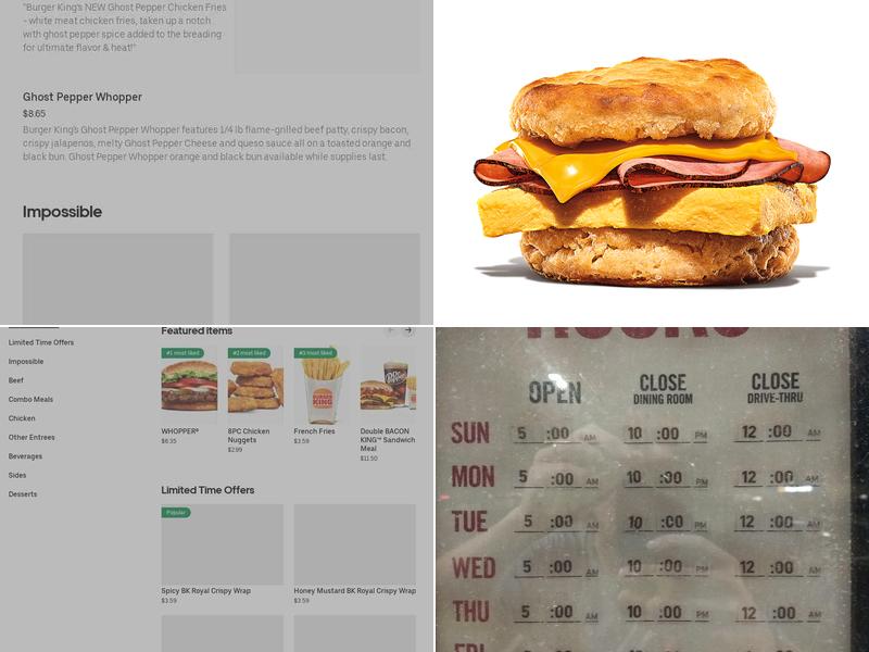 Burger King Menu