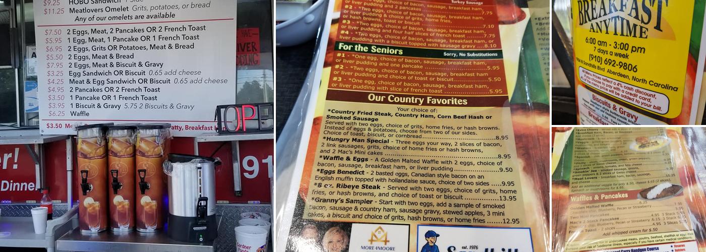 Mac's Breakfast Anytime Menu