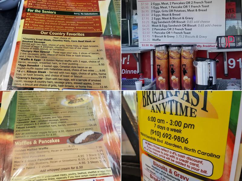 Mac's Breakfast Anytime Menu