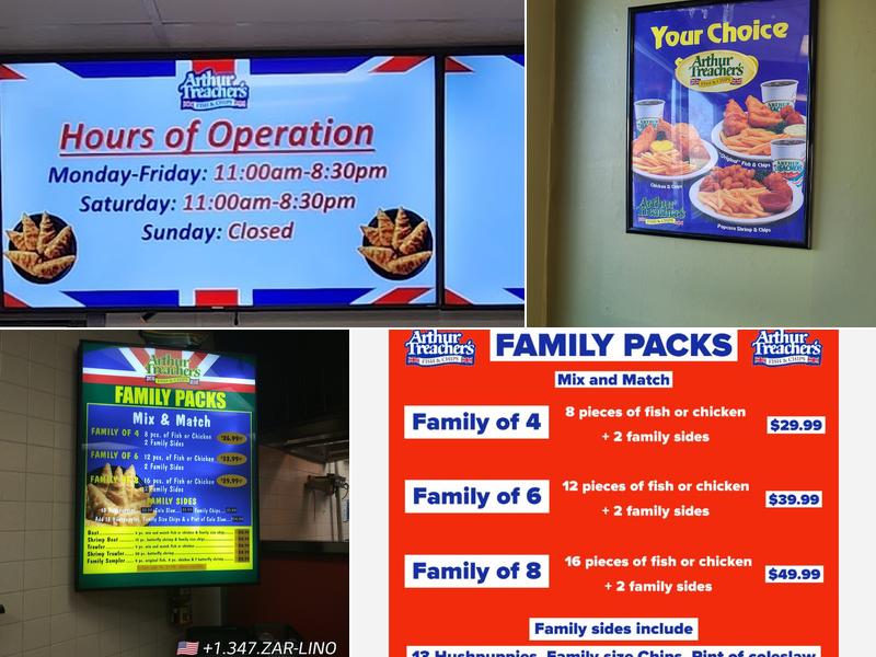 Arthur Treacher's Fish & Chips Menu