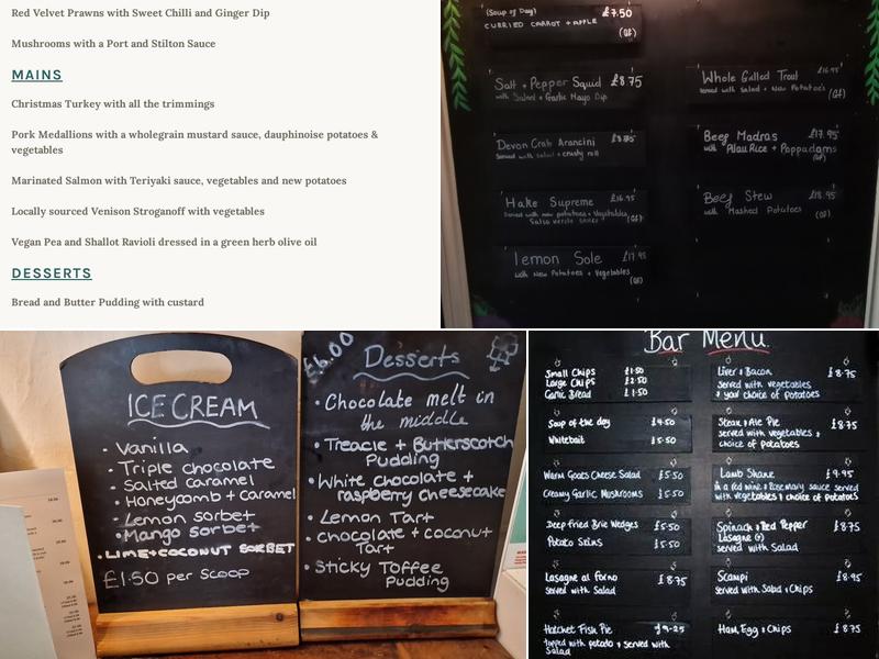 The Hatchet Inn Menu