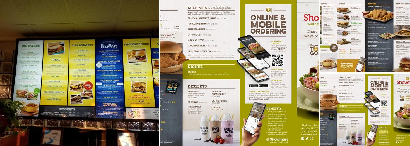 Showmars Monroe Menu