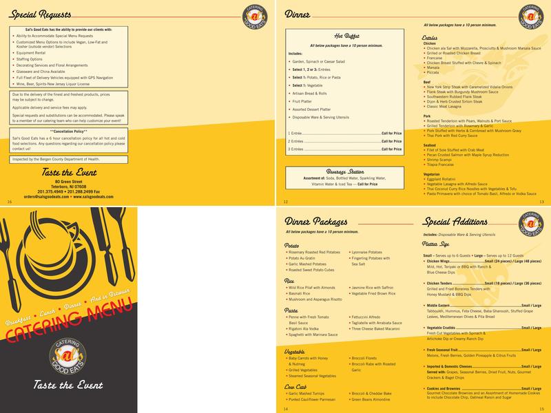 Sal's Good Eats Menu