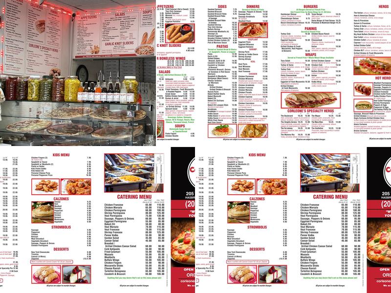 Corleone's Pizzeria Menu