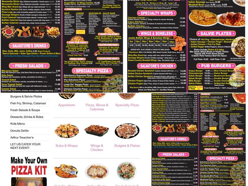 Salvatore's Old Fashioned Pizzeria Menu