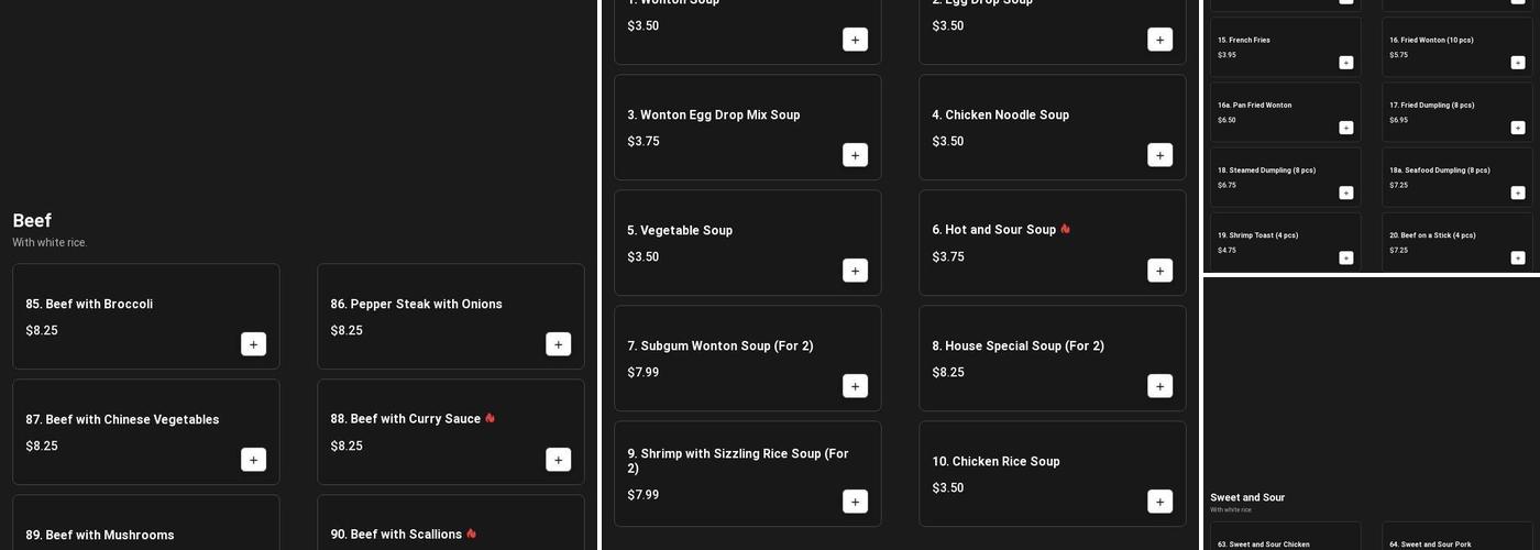 Magic Wok Menu