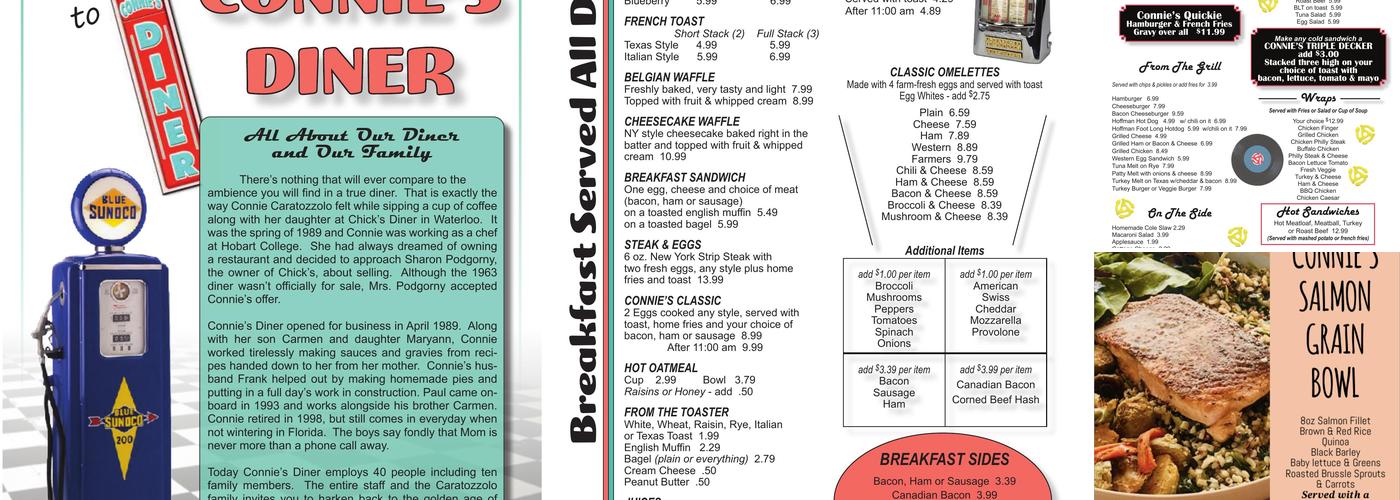 Connie's Diner Menu