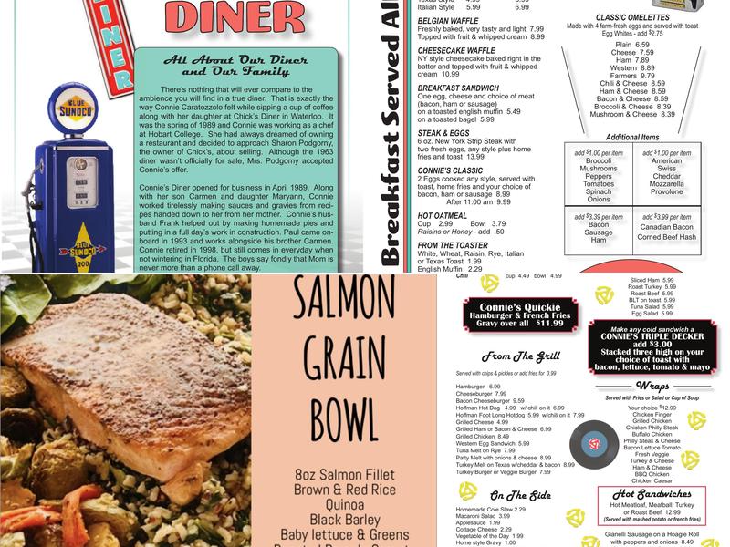Connie's Diner Menu