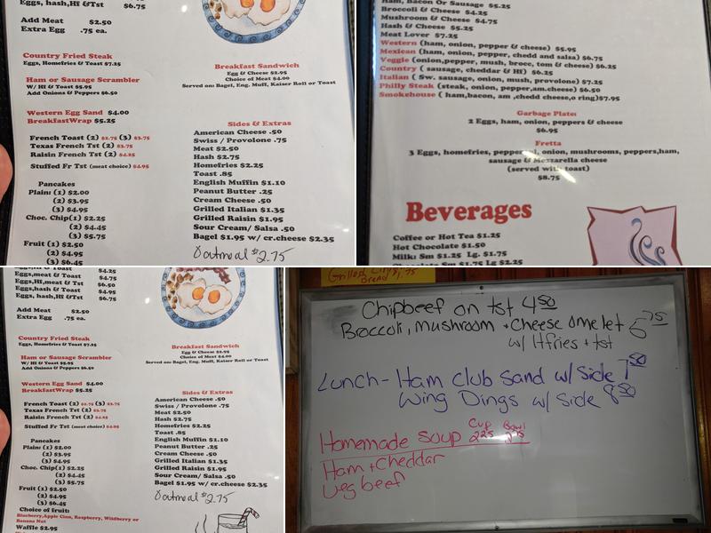 Daphine's Diner Menu