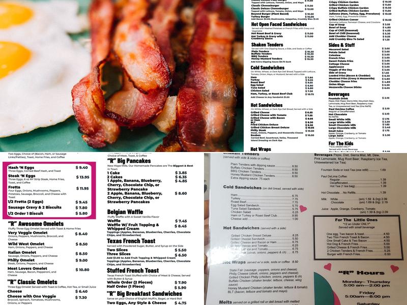 R Diner Menu