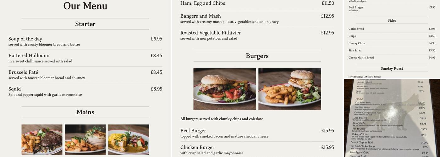 The Fox Leafield Menu