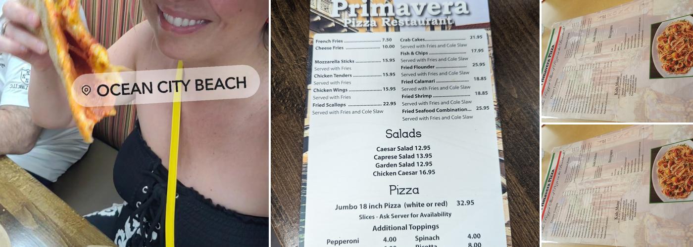 Primavera Menu