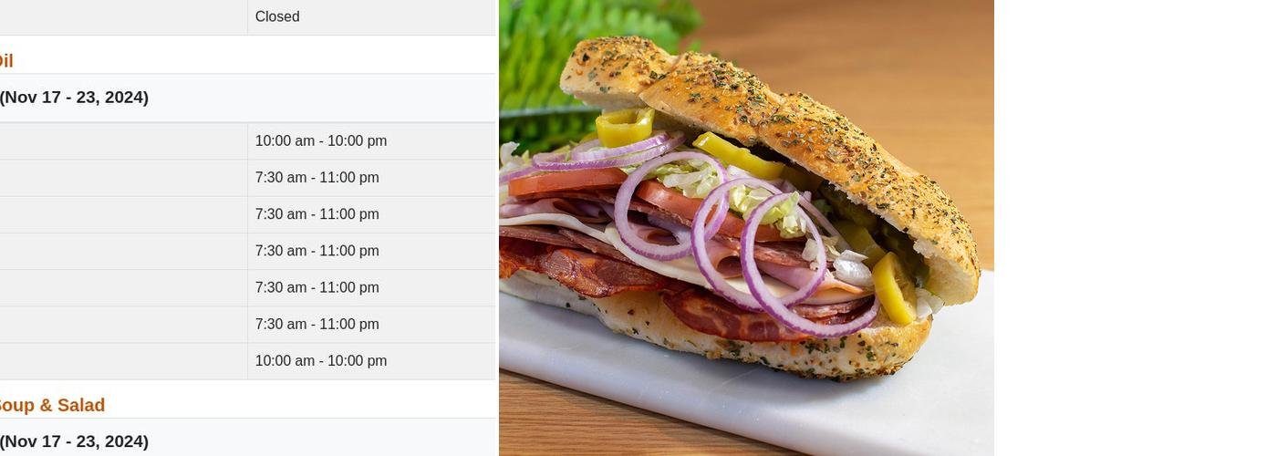 Brick City Cafe Menu