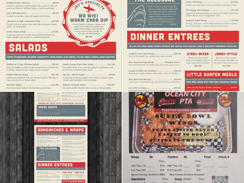 Jay's Crab Shack Menu