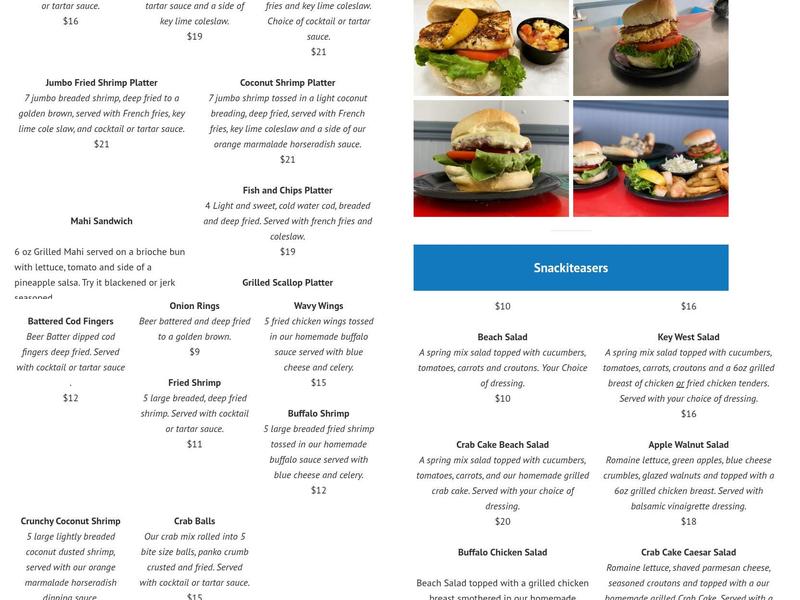 Del's Grill Menu