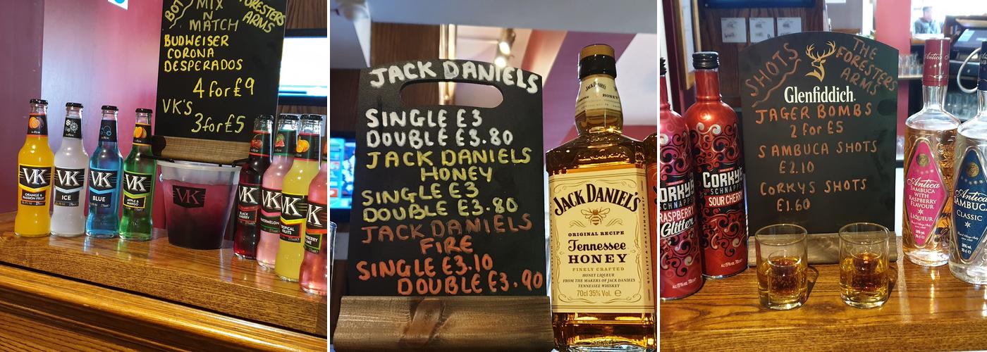 The Foresters Arms Menu