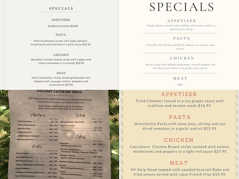 Puleo's Brick Oven Menu