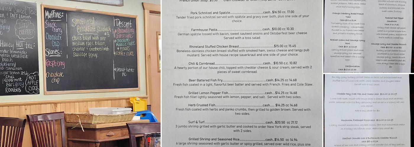 The Farmer's Table Menu