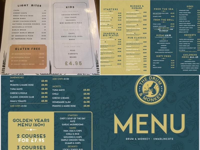 Drum and Monkey Menu