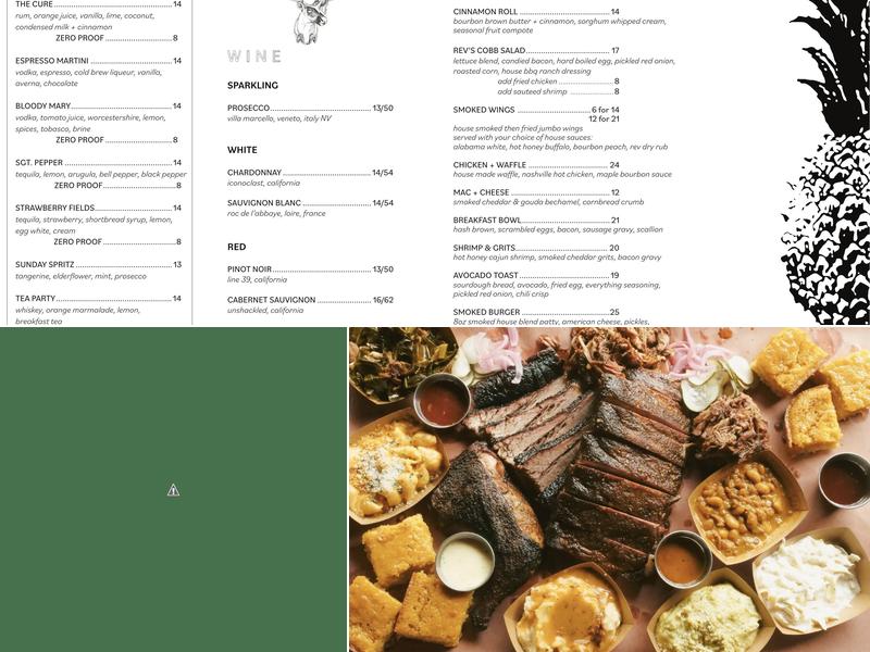REV BBQ Menu