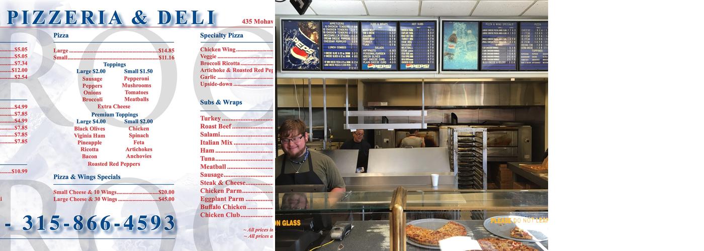 Tony's Pizzeria Menu