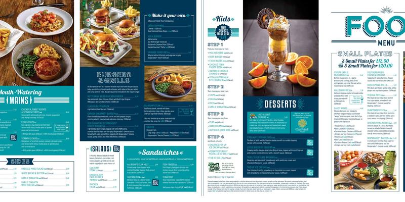 The Bull & Bush Menu