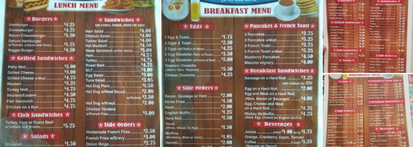 Michael's Diner Menu
