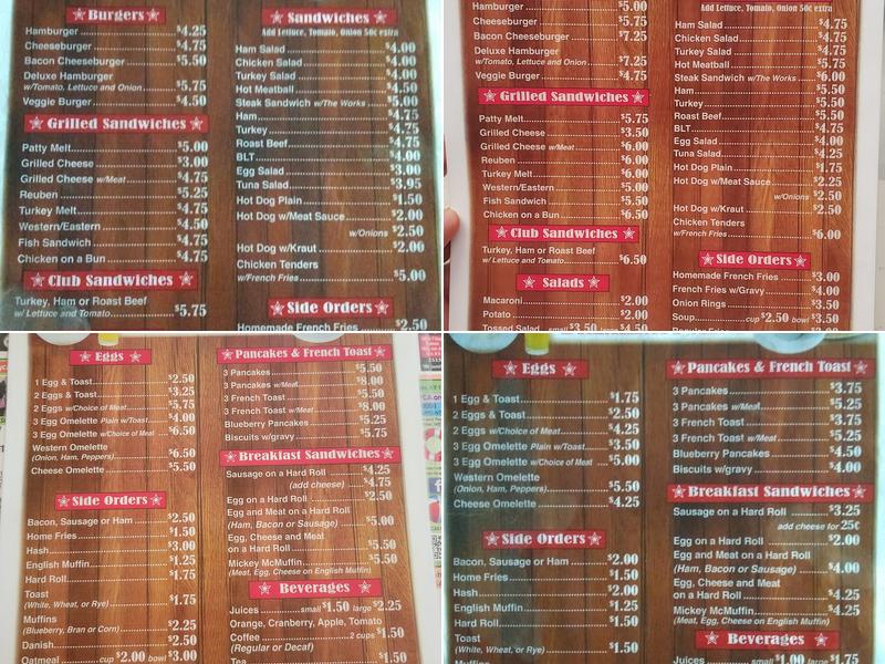 Michael's Diner Menu