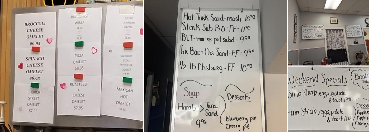 The Village Restaurant Menu