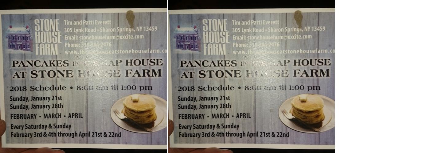 The Sap House at Stone House Farm Menu