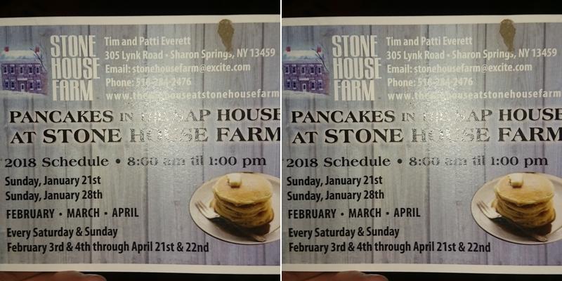 The Sap House at Stone House Farm Menu