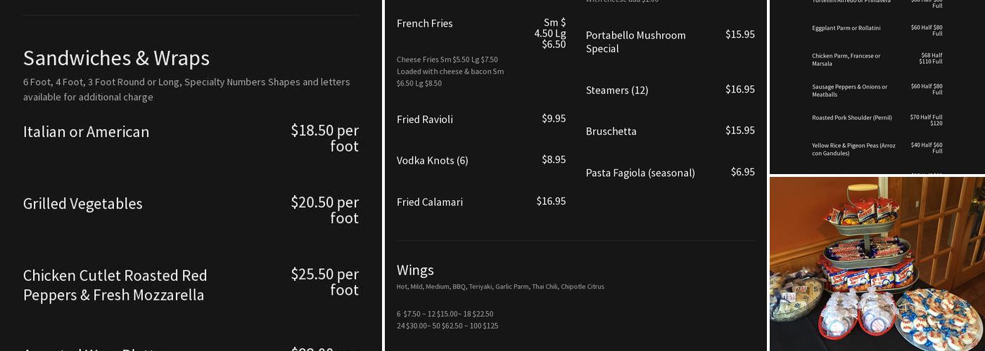 Cuginos Menu