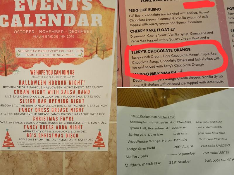 Malin Bridge Inn Menu