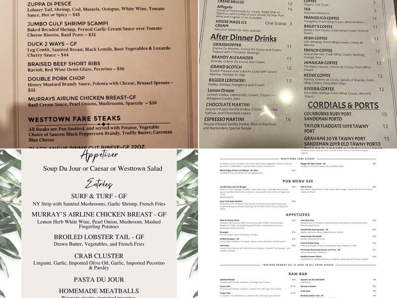Westtown Fare Restaurant & Bar Menu