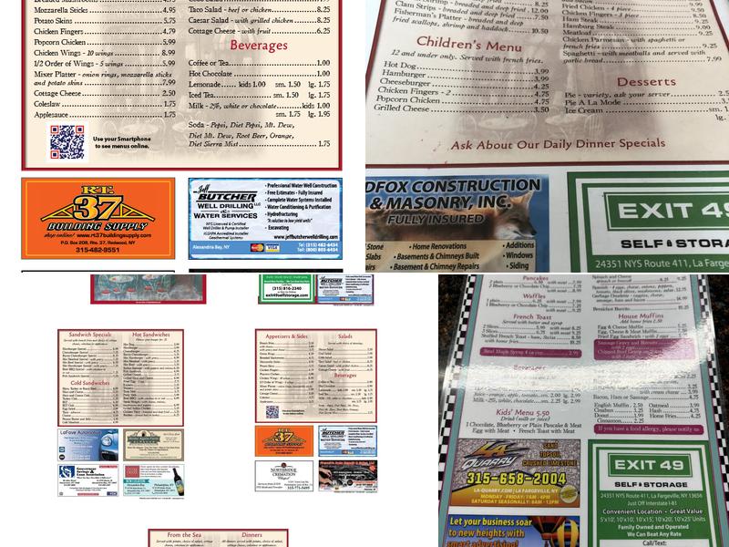 Two Sister’s Diner Menu