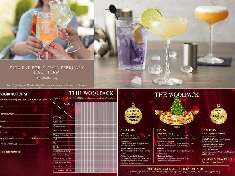 Woolpack Inn Menu