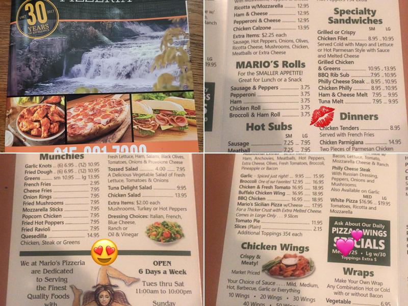Mario's Menu