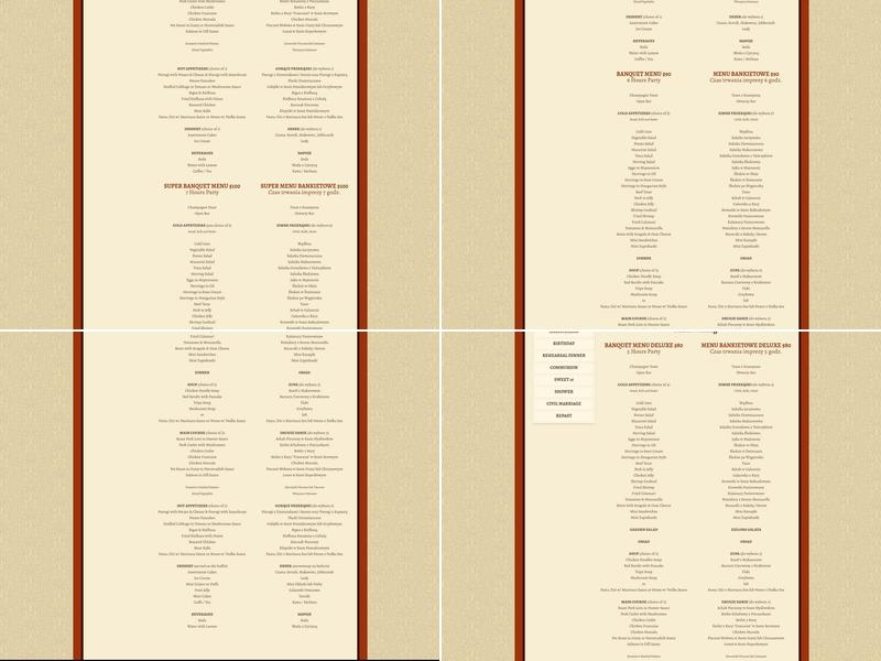 Wallington Exchange Menu