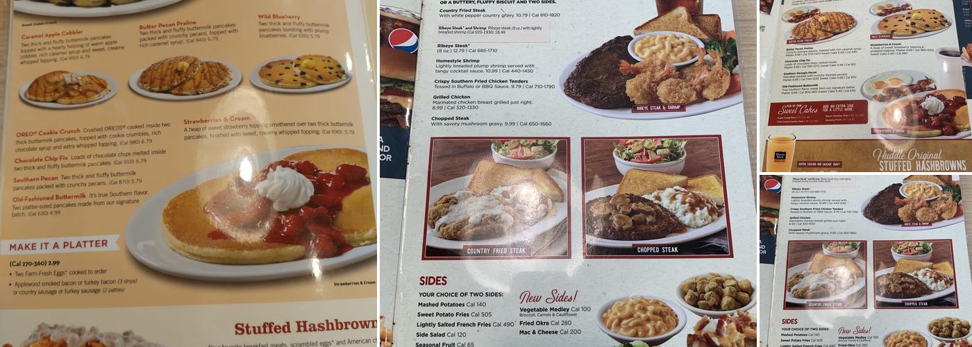 Huddle House Menu