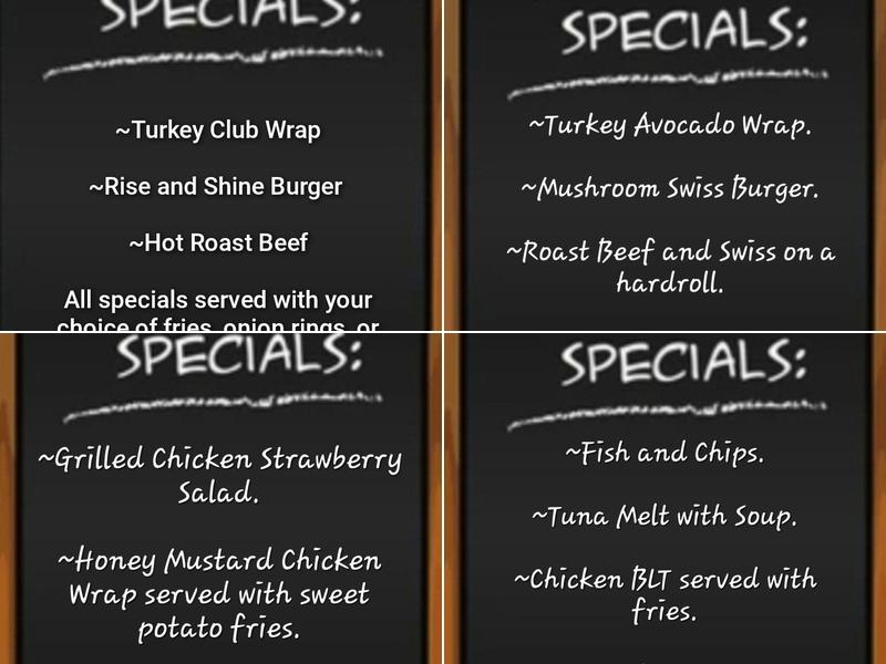 Mrs K's Kitchen Menu