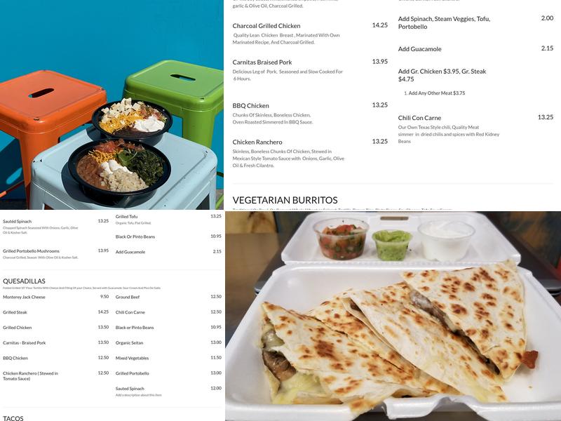 Burrito Box Menu