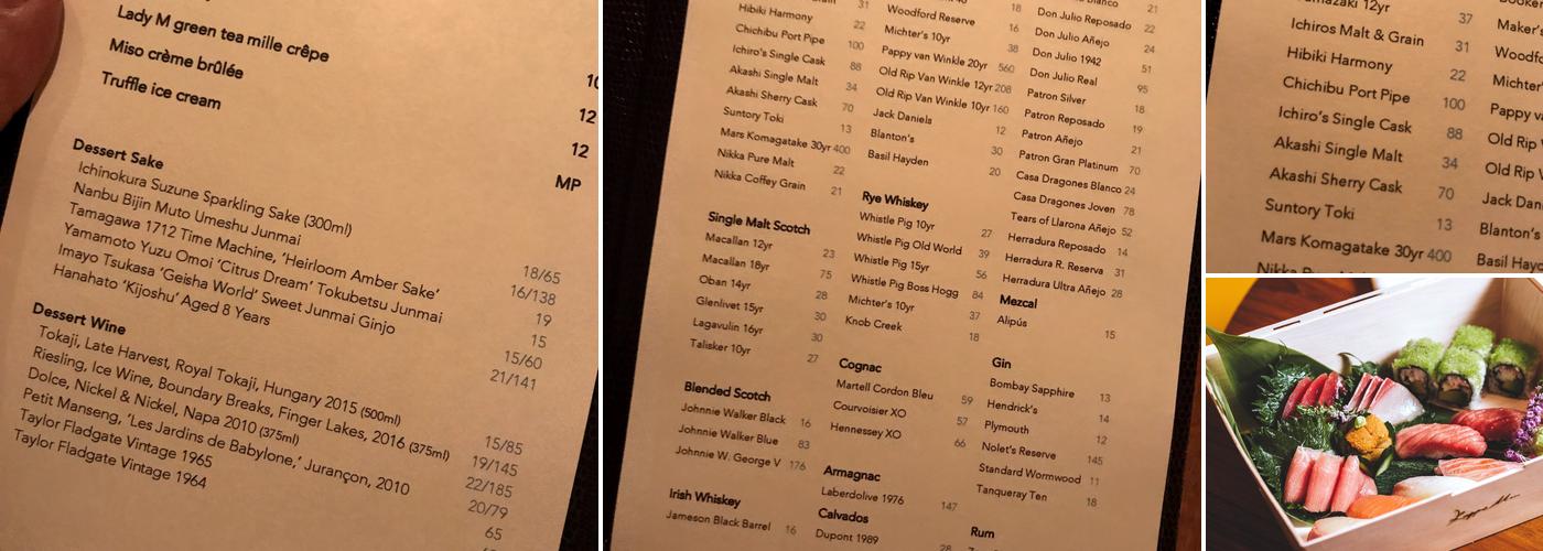Kappo Masa Menu