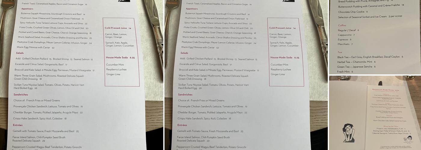 JoJo by Jean-Georges Menu