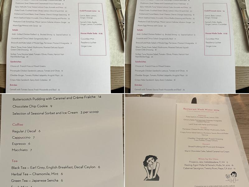 JoJo by Jean-Georges Menu